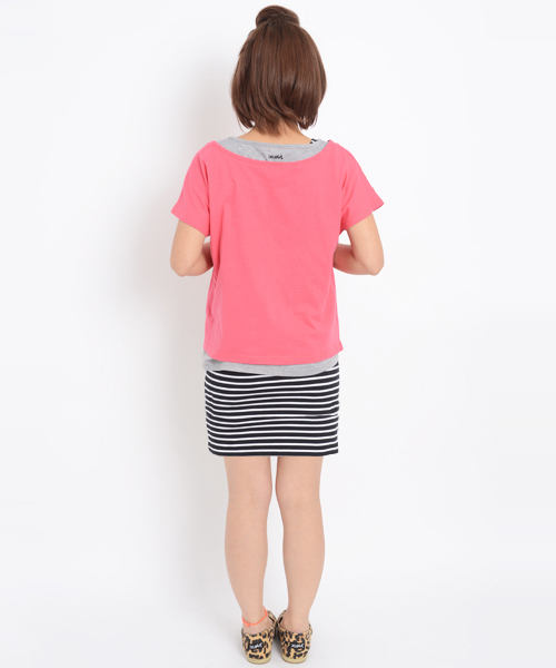 X-girl(エックスガール)の「3 PIECE SET DRESS(ワンピース・レディース・ホワイト/ブラック/ピンク・1/2)」の12枚目の写真