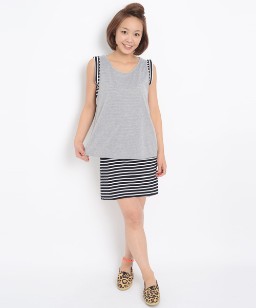 X-girl(エックスガール)の「3 PIECE SET DRESS(ワンピース・レディース・ホワイト/ブラック/ピンク・1/2)」の16枚目の写真