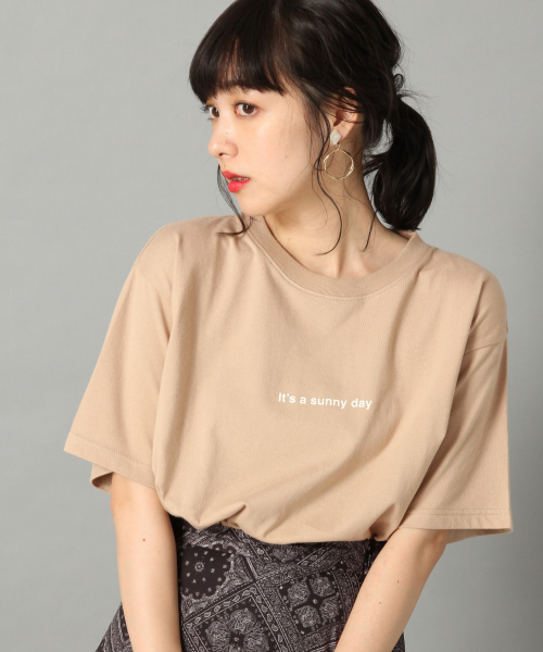 LOWRYS FARM（ローリーズファーム）の「アソートロゴＴＥＥ　838655（Tシャツ/カットソー・レディース・オフホワイト/ブラック/ベージュ/イエロー・FREE）」の15枚目の写真