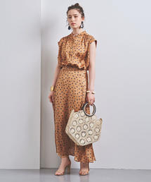 UNITED ARROWS - 新品タグ付★アローズ UWSC フラワー キャップスリーブブラウス UNITED ARROWS（ユナイテッドアローズ）の「UWSC フラワー