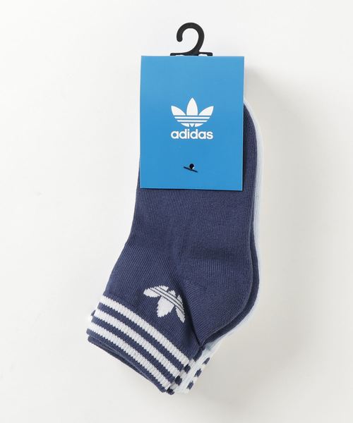 adidas（アディダス）の「トレフォイル アンクルソックス 3足組み [TREFOIL ANKLE SOCKS 3 PAIRS]  / アディダスオリジナルス adidas Originals（ソックス/靴下・メンズ・ホワイト/ブラック/ホワイト×ネイビー/ホワイト×レッド/ホワイト×グレー/ホワイト×ブラック/オフホワイト/マルチ/ホワイト系その他/オリーブ/グリーン/ホワイト×グリーン/ホワイト系その他2/ブラック系その他・19-21cm/22.0～24.0cm/24.0～26.0cm/27.0～29.0cm/17-19cm）」の22枚目の写真