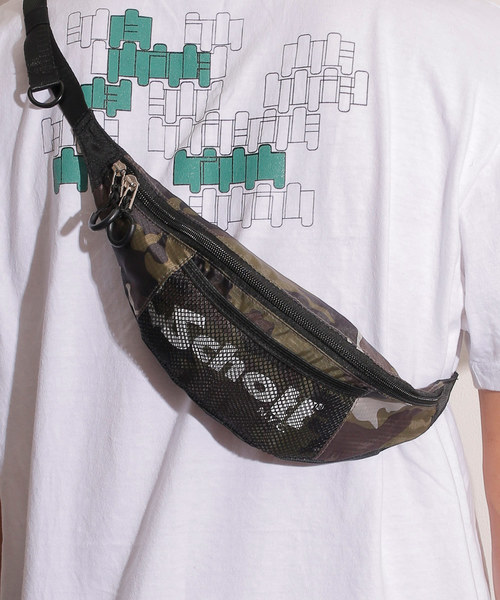 And A（アンドエー）の「SCHOTT ショット / NYLON WAIST BAG ナイロン ウエスト ボディ バッグ / 3199048（ボディバッグ/ウエストポーチ・メンズ・ホワイト/ブラック/エンジ/オリーブ/イエロー/ブルー/グリーン系カモフラージュ・FREE）」の7枚目の写真