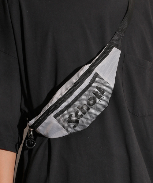 And A（アンドエー）の「SCHOTT ショット / NYLON WAIST BAG ナイロン ウエスト ボディ バッグ / 3199048（ボディバッグ/ウエストポーチ・メンズ・ホワイト/ブラック/エンジ/オリーブ/イエロー/ブルー/グリーン系カモフラージュ・FREE）」の2枚目の写真