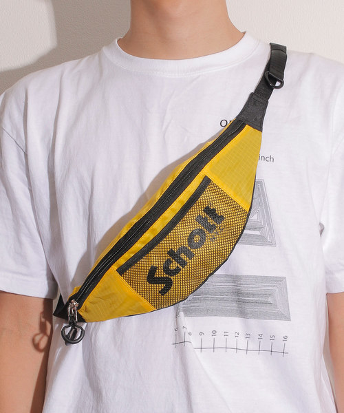 And A（アンドエー）の「SCHOTT ショット / NYLON WAIST BAG ナイロン ウエスト ボディ バッグ / 3199048（ボディバッグ/ウエストポーチ・メンズ・ホワイト/ブラック/エンジ/オリーブ/イエロー/ブルー/グリーン系カモフラージュ・FREE）」の5枚目の写真