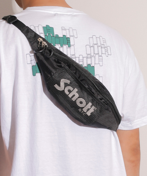 And A（アンドエー）の「SCHOTT ショット / NYLON WAIST BAG ナイロン ウエスト ボディ バッグ / 3199048（ボディバッグ/ウエストポーチ・メンズ・ホワイト/ブラック/エンジ/オリーブ/イエロー/ブルー/グリーン系カモフラージュ・FREE）」の3枚目の写真