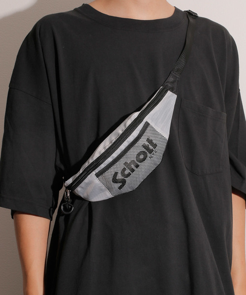And A（アンドエー）の「SCHOTT ショット / NYLON WAIST BAG ナイロン ウエスト ボディ バッグ / 3199048（ボディバッグ/ウエストポーチ・メンズ・ホワイト/ブラック/エンジ/オリーブ/イエロー/ブルー/グリーン系カモフラージュ・FREE）」の8枚目の写真