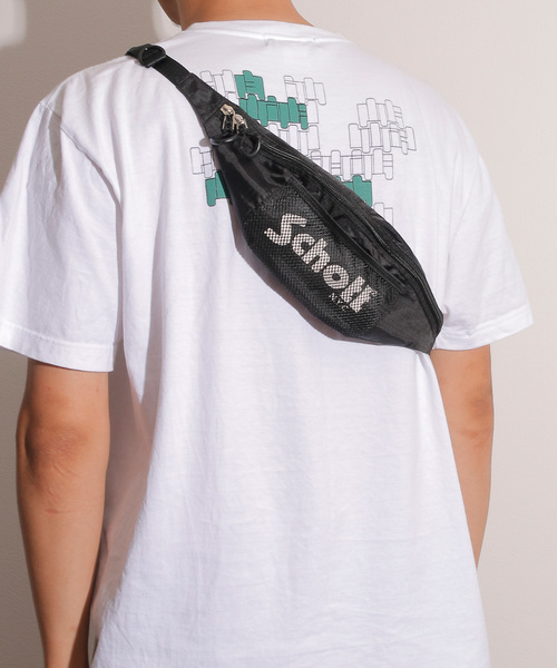 And A（アンドエー）の「SCHOTT ショット / NYLON WAIST BAG ナイロン ウエスト ボディ バッグ / 3199048（ボディバッグ/ウエストポーチ・メンズ・ホワイト/ブラック/エンジ/オリーブ/イエロー/ブルー/グリーン系カモフラージュ・FREE）」の9枚目の写真