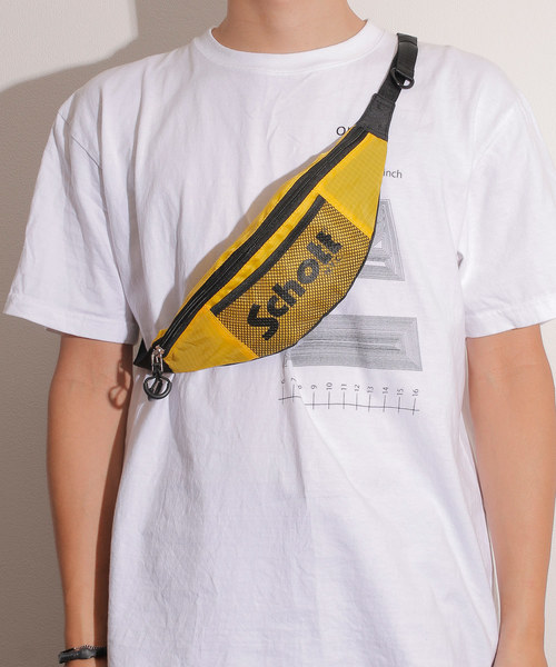 And A（アンドエー）の「SCHOTT ショット / NYLON WAIST BAG ナイロン ウエスト ボディ バッグ / 3199048（ボディバッグ/ウエストポーチ・メンズ・ホワイト/ブラック/エンジ/オリーブ/イエロー/ブルー/グリーン系カモフラージュ・FREE）」の12枚目の写真