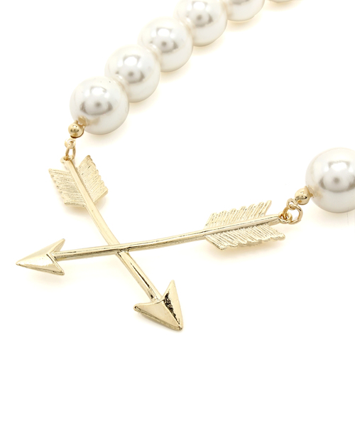 L.D.S.（エルディーエス）の「arrowパールネックレス（ネックレス・レディース・ホワイト系・FREE）」の2枚目の写真