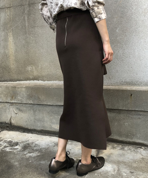 &g'aime（アンジェム）の「【＆g'aime】サイドスリットタイトニットスカート（スカート・レディース・ブラック/ブラウン/グレイッシュベージュ・FREE）」の15枚目の写真