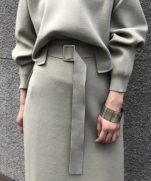 &g'aime（アンジェム）の「【＆g'aime】サイドスリットタイトニットスカート（スカート・レディース・ブラック/ブラウン/グレイッシュベージュ・FREE）」の21枚目の写真