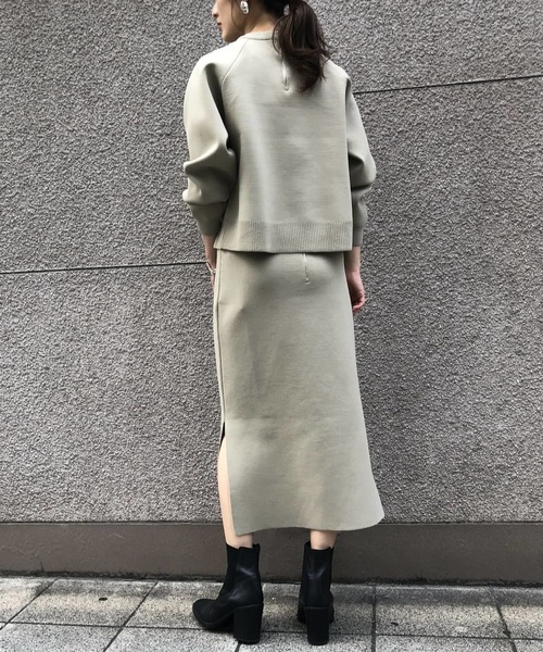 &g'aime（アンジェム）の「【＆g'aime】サイドスリットタイトニットスカート（スカート・レディース・ブラック/ブラウン/グレイッシュベージュ・FREE）」の18枚目の写真