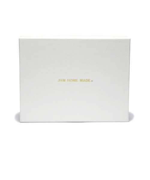 JAM HOME MADE（ジャムホームメイド）の「印伝/印傳屋 鹿革 レザー 親子 がま口 ミディアム ウォレット ドット柄 ブランド コラボ 二つ折り財布（財布・メンズ・ブラック・ONE SIZE）」の4枚目の写真