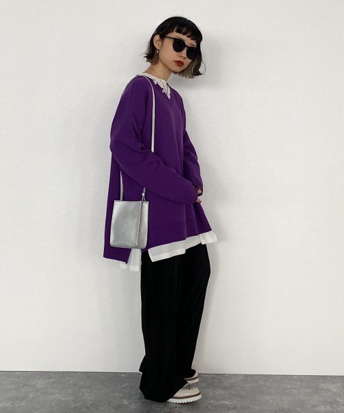 PAGEBOY(ページボーイ)の「マイクロプリーツカットパンツ(その他パンツ・レディース・グレイッシュベージュ/ブラック/カーキ/ブラウン/ライトグレー/ブルー系その他・FREE)」の8枚目の写真