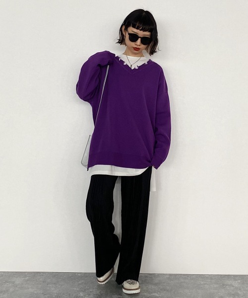 PAGEBOY(ページボーイ)の「マイクロプリーツカットパンツ(その他パンツ・レディース・グレイッシュベージュ/ブラック/カーキ/ブラウン/ライトグレー/ブルー系その他・FREE)」の9枚目の写真