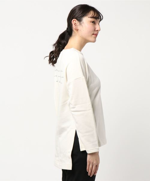 reca（レカ）の「筆記体 ロゴスウェット（スウェット・レディース・アイボリー/ブラック/カーキ/ベージュ・FREE）」の7枚目の写真