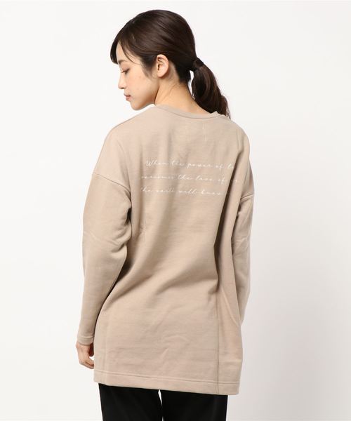 reca（レカ）の「筆記体 ロゴスウェット（スウェット・レディース・アイボリー/ブラック/カーキ/ベージュ・FREE）」の9枚目の写真