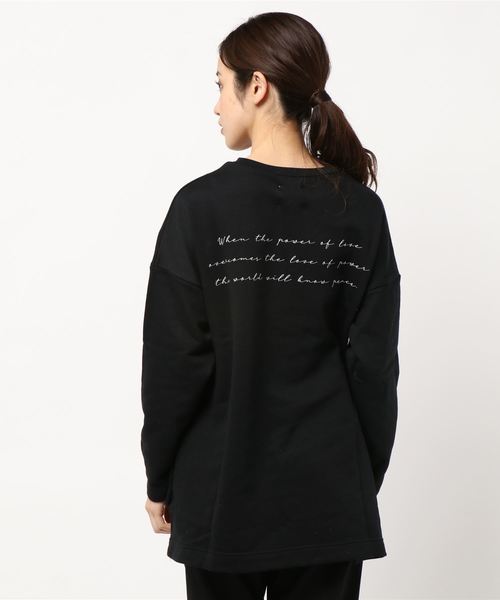 reca（レカ）の「筆記体 ロゴスウェット（スウェット・レディース・アイボリー/ブラック/カーキ/ベージュ・FREE）」の6枚目の写真