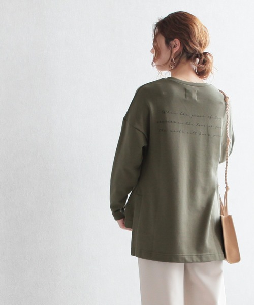 reca（レカ）の「筆記体 ロゴスウェット（スウェット・レディース・アイボリー/ブラック/カーキ/ベージュ・FREE）」の22枚目の写真