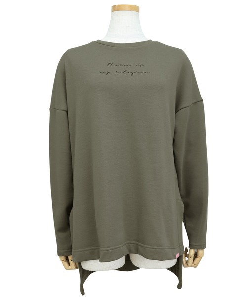 reca（レカ）の「筆記体 ロゴスウェット（スウェット・レディース・アイボリー/ブラック/カーキ/ベージュ・FREE）」の14枚目の写真