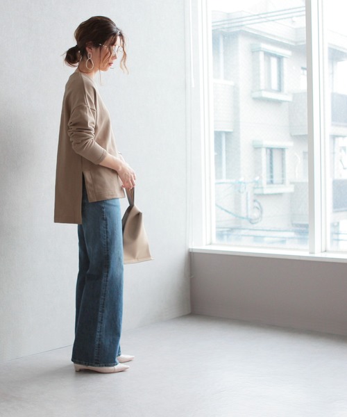 reca（レカ）の「筆記体 ロゴスウェット（スウェット・レディース・アイボリー/ブラック/カーキ/ベージュ・FREE）」の20枚目の写真