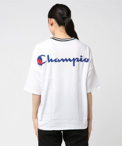 Champion（チャンピオン）の「【CHAMPION/チャンピオン】ＢＩＧＴシャツ　ＣＷ－ＲＳ３０３　ビッグシルエット　速乾性　軽量性　リブライン　ワンポイント刺繍　バックプリント　ビッグロゴ（Tシャツ/カットソー・レディース・ホワイト/ラベンダー/グレー/ネイビー/ミント・LARGE/MEDIUM）」の8枚目の写真