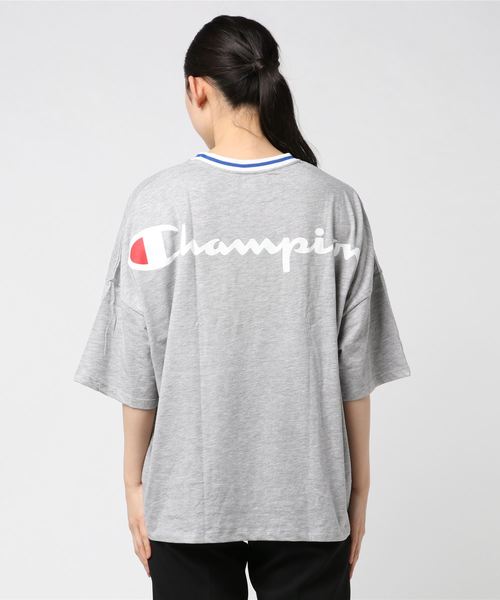 Champion（チャンピオン）の「【CHAMPION/チャンピオン】ＢＩＧＴシャツ　ＣＷ－ＲＳ３０３　ビッグシルエット　速乾性　軽量性　リブライン　ワンポイント刺繍　バックプリント　ビッグロゴ（Tシャツ/カットソー・レディース・ホワイト/ラベンダー/グレー/ネイビー/ミント・LARGE/MEDIUM）」の9枚目の写真