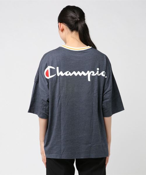 Champion（チャンピオン）の「【CHAMPION/チャンピオン】ＢＩＧＴシャツ　ＣＷ－ＲＳ３０３　ビッグシルエット　速乾性　軽量性　リブライン　ワンポイント刺繍　バックプリント　ビッグロゴ（Tシャツ/カットソー・レディース・ホワイト/ラベンダー/グレー/ネイビー/ミント・LARGE/MEDIUM）」の10枚目の写真