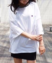 Champion | 【CHAMPION/チャンピオン】ＢＩＧＴシャツ　ＣＷ－ＲＳ３０３　ビッグシルエット　速乾性　軽量性　リブライン　ワンポイント刺繍　バックプリント　ビッグロゴ(Tシャツ/カットソー)