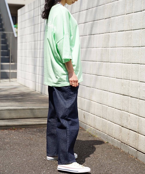 Champion（チャンピオン）の「【CHAMPION/チャンピオン】ＢＩＧＴシャツ　ＣＷ－ＲＳ３０３　ビッグシルエット　速乾性　軽量性　リブライン　ワンポイント刺繍　バックプリント　ビッグロゴ（Tシャツ/カットソー・レディース・ホワイト/ラベンダー/グレー/ネイビー/ミント・LARGE/MEDIUM）」の22枚目の写真