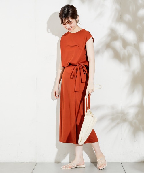 natural couture(ナチュラルクチュール)の「らくちん素材のおしゃれセットアップ(セットアップ)」|レンガ