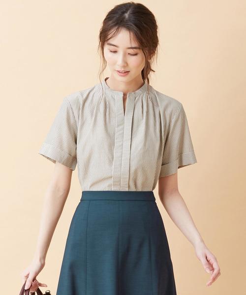 洗える ブラウス シャツ ブラウス J Press ジェイプレス のファッション セール トップス アセテートvisストライプ