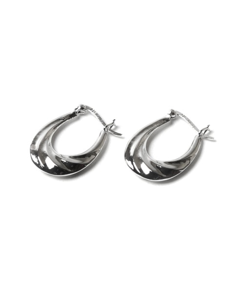 YArKA/ヤーカ】silver925 twist hoop pierce/ひねりフープピアス