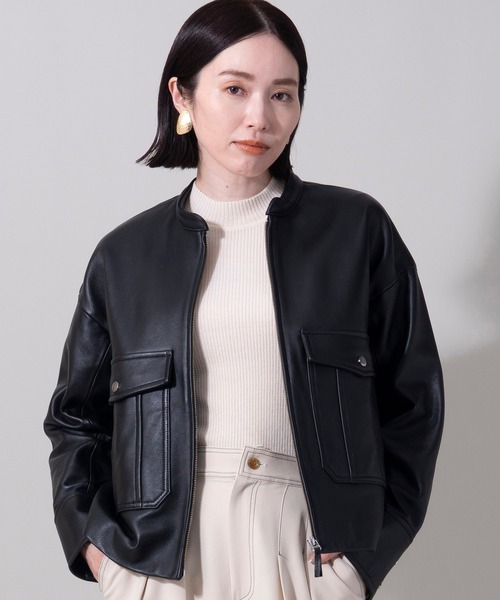 EUCLAID（エウクレイド）の「ラムレザースタンドカラー