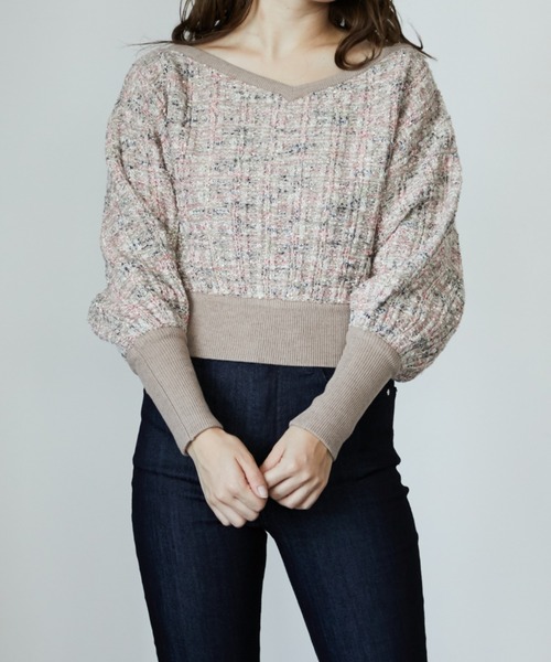 eimy istoire（エイミーイストワール）の「ツイードニットプルオーバー  