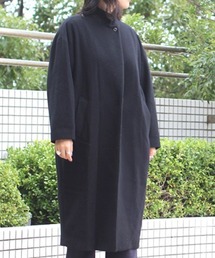 【 mizuiro ind / ミズイロインド 】stand collar long coat