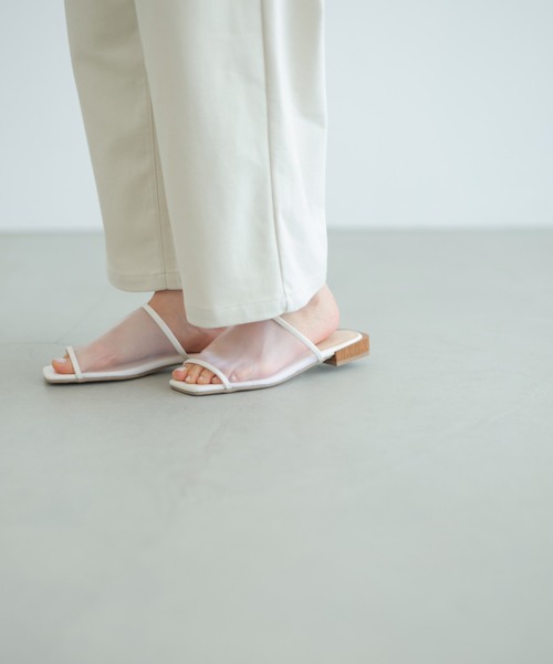 AMERICAN HOLIC（アメリカンホリック）の「オーバーヒールチュールサンダル（サンダル・レディース・ホワイト/ブラック/ダークブラウン/ベージュ・SMALL/MEDIUM/LARGE）」の2枚目の写真