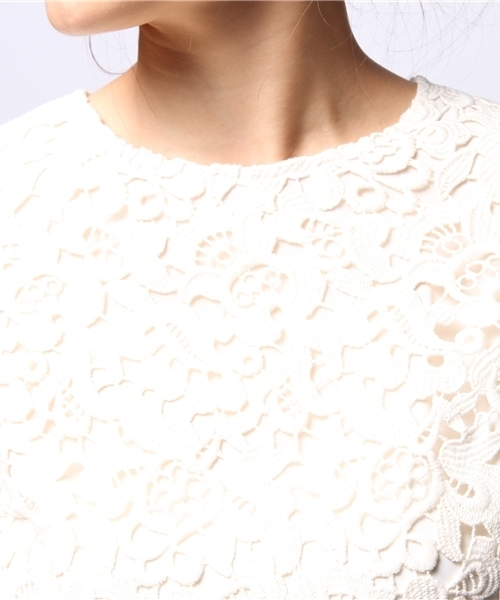 エストネーション　ESTNATION レース 半袖ブラウス エストネーション ESTNATION レース 半袖ブラウス ESTNATION