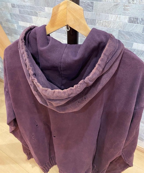 DIESEL ダメージ加工 セットアップ パーカー＆ハーフパンツ M 春夏秋物 DIESEL ダメージ加工 セットアップ パーカー＆ハーフパンツ M 春