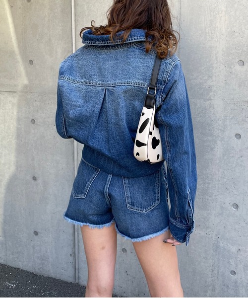 SPIRALGIRL（スパイラルガール）の「ルーズデニムジャケット（デニムジャケット・レディース・インディゴブルー/ブルー・FREE）」の16枚目の写真