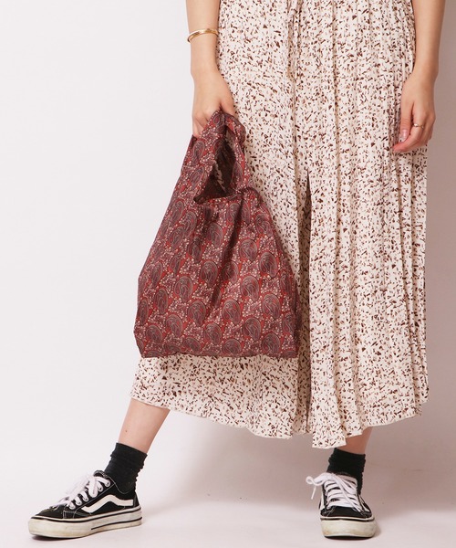 UNIVERSAL OVERALL(ユニバーサルオーバーオール)の「【UNIVERSALOVERALL】ペイズリー柄エコBAG(エコバッグ/サブバッグ・メンズ・モカ/ラベンダー/ホワイト/オレンジ/グレー・FREE)」の5枚目の写真