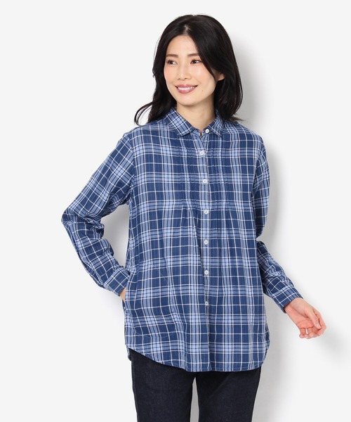 McGREGOR(マックレガー)の「ピンタック リバーシブルシャツ(シャツ/ブラウス・レディース・レッド/ネイビー・M/L/XL)」の2枚目の写真