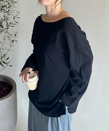 feepur | ボーダー/無地オーバープルオーバー(Tシャツ/カットソー)