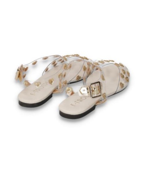 F-TROUPE（エフトゥループ）の「F-TROUPE HEART SANDAL DY42（サンダル・レディース・ホワイト/ピンク/シルバー/ゴールド・40/38/39/36/37）」の17枚目の写真