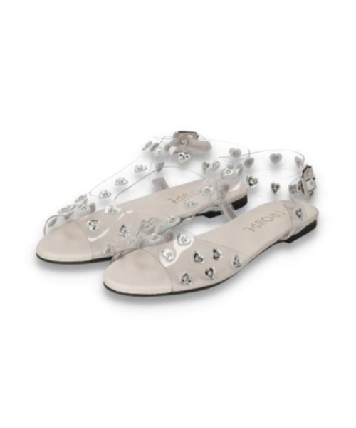 F-TROUPE（エフトゥループ）の「F-TROUPE HEART SANDAL DY42（サンダル・レディース・ホワイト/ピンク/シルバー/ゴールド・40/38/39/36/37）」の13枚目の写真