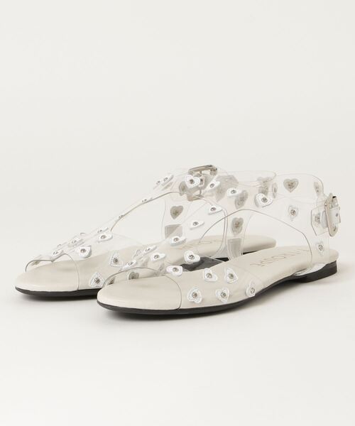 F-TROUPE（エフトゥループ）の「F-TROUPE HEART SANDAL DY42（サンダル・レディース・ホワイト/ピンク/シルバー/ゴールド・40/38/39/36/37）」の9枚目の写真