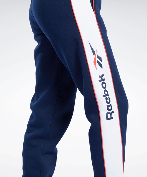 Reebok（リーボック）の「クラシックス リニア フリース パンツ / Classics Linear Fleece Pants（スウェットパンツ・レディース・ネイビー/ライトグレー・X-LARGE/MEDIUM/SMALL/LARGE）」の9枚目の写真