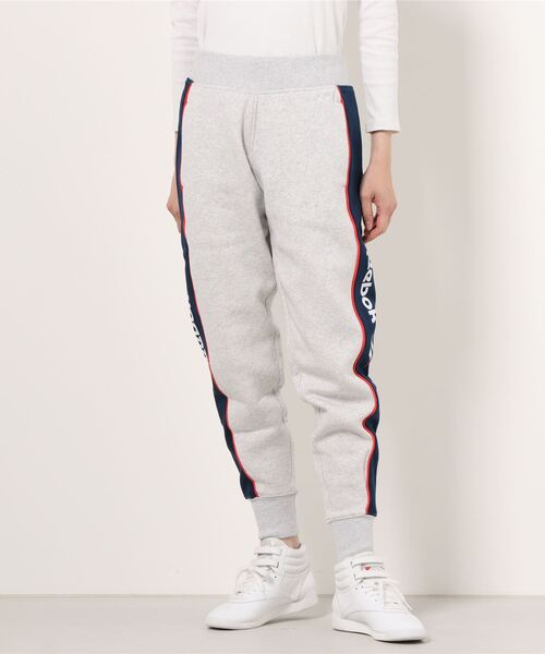 Reebok（リーボック）の「クラシックス リニア フリース パンツ / Classics Linear Fleece Pants（スウェットパンツ・レディース・ネイビー/ライトグレー・X-LARGE/MEDIUM/SMALL/LARGE）」の13枚目の写真