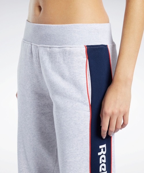 Reebok（リーボック）の「クラシックス リニア フリース パンツ / Classics Linear Fleece Pants（スウェットパンツ・レディース・ネイビー/ライトグレー・X-LARGE/MEDIUM/SMALL/LARGE）」の6枚目の写真