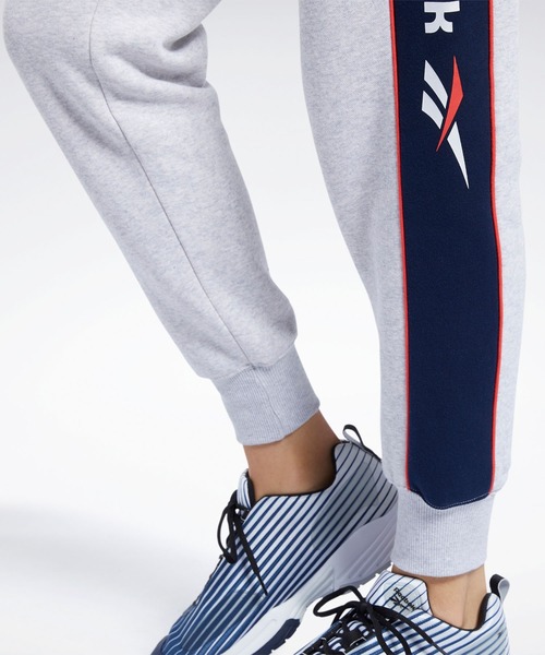 Reebok（リーボック）の「クラシックス リニア フリース パンツ / Classics Linear Fleece Pants（スウェットパンツ・レディース・ネイビー/ライトグレー・X-LARGE/MEDIUM/SMALL/LARGE）」の5枚目の写真